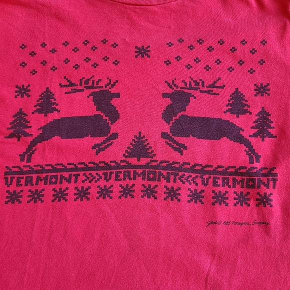 Vintage Fruit of the Loom Santa Christmas Sweatshirt Ugly Sweater Pullover Large - Picture 4 of 9